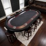 Preston Poker Table Charcoal | 10 Seater