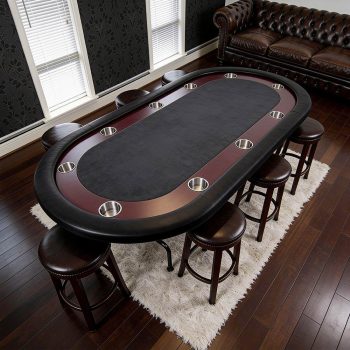 Preston Poker Table Charcoal | 10 Seater
